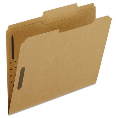 Kraft 2-Fastener Classification Folders w/2/5 Right Tabs, Ltr, 50/box