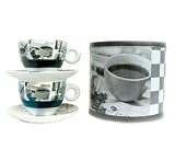 Cuisinox CUP366 Set of 2 Espresso Cup and Saucers