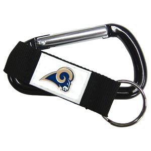 St. Louis Rams Black Carabiner Keychain