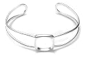 Sterling Silver Open Square Cuff Bracelet