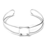 Sterling Silver Open Square Cuff Bracelet