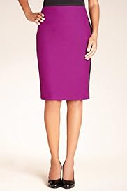 Knee Length Colour Block Pencil Skirt
