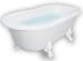 American Bath Factory 70 inch Madeline Acrylic Clawfoot Bath Tub