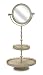 21" Antique-Style Vanity Mirror with Two-Tier Tray