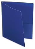 Oxford 57402 Poly Twin-Pocket Portfolio, Royal Blue, Carton of 125