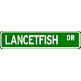 LANCETFISH Street Sign ~ Fishing ~ Great Fish Sign for your Lodge, Gameroom, Basement, Garage, Barn