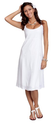 Women's Lined Summer Sundress by 1 World Sarongs - White