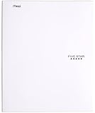 Five Star Pocket Folders - Portfolio with Prong Fasteners, 11.62 x 9.62 x .25 Inches, White (72496)