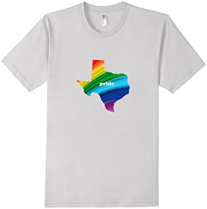 Men's Gay Pride Texas Tshirts Fabric Small Silver