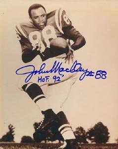 John Mackey Signed Baltimore Colts 8x10 Photo - HOF 92