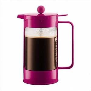 Bean 8 Cup French Press Coffeemaker with Pour Control in Pink by 