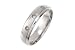 9ct 5mm White Gold Matt Centre 6pts Diamond Set Weding Ring