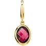 09.00X07.00 Mm 14K Yellow Gold Genuine Checkerboard Rhodolite Garnet Charm