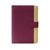 Mod Flip Genuine Leather Amazon Kindle 2 / Kindle International Organizer Case (Fuschia/Creme)