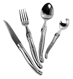 Laguiole Production - 402010 - Laguiole Production - Menagere 24 Pieces Metal - Tout Inox - Thiers France