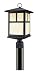 Westinghouse 64832 One-Light Outdoor Post Top Lantern, Textured Black with Honey Art Glass