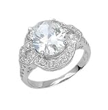 Sterling Silver Engagement Ring With Round Cubic Zirconia with Four Prongs in Cluster Setting Reviews 311X0iE0unL. SL160 Sterling Silver Engagement Ring With Round Cubic Zirconia with Four Prongs in Cluster Setting Reviews