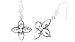 Bali Style Dangling Flower Earrings Sterling Silver