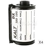 Adorama DX Coded Reloadable Metal Film Cassette for Bulk Loading, 100 ISO, (4 peces)