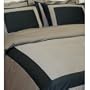 10-PC Black & Dark Brown Queen size Hotel Down Alternative Bed in a bag Comforter set including a Duvet set+ sheet set+ down alternative comforter By sheetsnthings