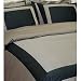 10-PC Black & Dark Brown Queen size Hotel Down Alternative Bed in a bag Comforter set including a Duvet set+ sheet set+ down alternative comforter By sheetsnthings