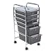 Rolling 6-Drawer Craft Organizer Cart - Smoke
