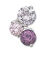 Tri-color round CZ Sterling Silver Pendant