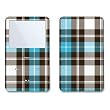 Turquoise Plaid Design iPod classic 80GB/ 120GB Protector Skin Decal Sticker