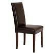 Leather Parsons Chair - Brown