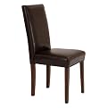 Leather Parsons Chair - Brown
