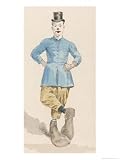 Clown Wearing Very Large Shoes Lipstick and a Top Hat Art Giclee Poster Print by Jules Garnier, 18x24