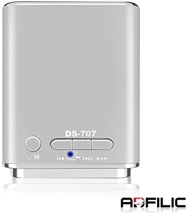 Wireless Bluetooth Speaker - Adfilic Mini Cube Portable Hands Free Bluetooth Speaker For iPhones, iPads, Android Phones, Samsung Galaxies, Nexus, HTCs and all other Smart Phones, Tablets, Laptops and Computers - Silver