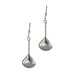 Polished Sterling Silver Droplet Dangle Earrings