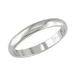 Womens 14K White Gold Comfort-Fit 3mm Simple Wedding Band
