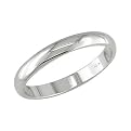 Womens 14K White Gold Comfort-Fit 3mm Simple Wedding Band