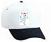 White Cap with cartoon, rabbit, juggling, animal, juggler, bunny Image
