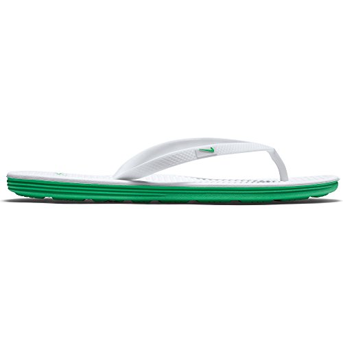 Nike Women's Solarsoft II Flip-Flop White/Spring Leaf 9
