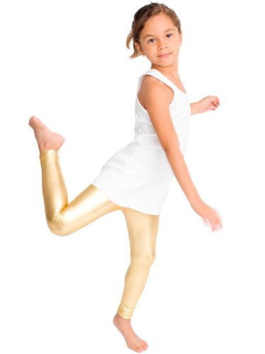 American Apparel Kids Shiny Leggings - Lamé Gold / 2 Years