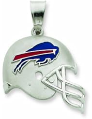 Sterling Silver Buffalo Bills Enameled Helmet Charm