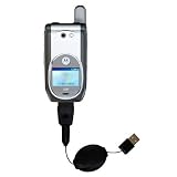 Retractable USB Cable for the Nextel i930 with Power Hot Sync and Charge capabilities - Gomadic Brand w/ TipExchange Technology