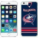 Hard PC iPhone 6s plus Case for Hockey Fans, Coolest NHL Columbus Blue Jackets Logo Printed iPhone 6s plus cover (white, 5.5)