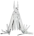 Leatherman 67010103H Wave Multi-Tool, Standard Stainless Finish Leather Sheath Hardware Clam Package