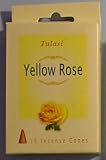 Yellow Rose - 15 Cones of Tulasi Incense