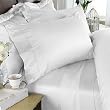 1500 Thread Count Egyptian Cotton 1500TC 4 PIECE BED Sheet Set, Full, White Solid 1500 TC