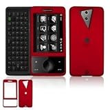 Premium Red Rubberized Coated Design Snap-On Hard Cover Protector Case for HTC FUZE / Touch Pro GSM