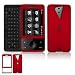 Premium Red Rubberized Coated Design Snap-On Hard Cover Protector Case for HTC FUZE Touch Pro GSM [Bulk Packaging]