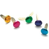 Creative Impressions Painted Metal Paper Fasteners 50/Package-Metallic Round