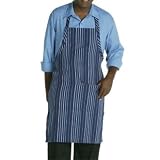 Adjustable Neck Bib Apron Polycotton Navy & Blue