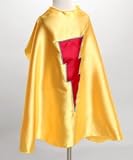 Yellow Kids Superhero Cape with a Red Lightning Bolt