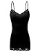 2 or 4 Pack Bozzolo Women's Junior and Plus Adjustable Spaghetti Strap Lace Tank Top